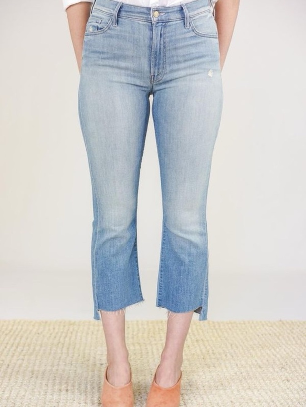 Mother Insider Crop Step Fray Jeans